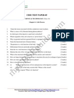 Cbse Test Paper-05: Science & Technology (Class-10) Chapter 6: Life Process