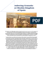 Remembering Granada: The Last Muslim Kingdom of Spain