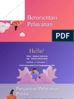 BERORIENTASI PELAYANAN