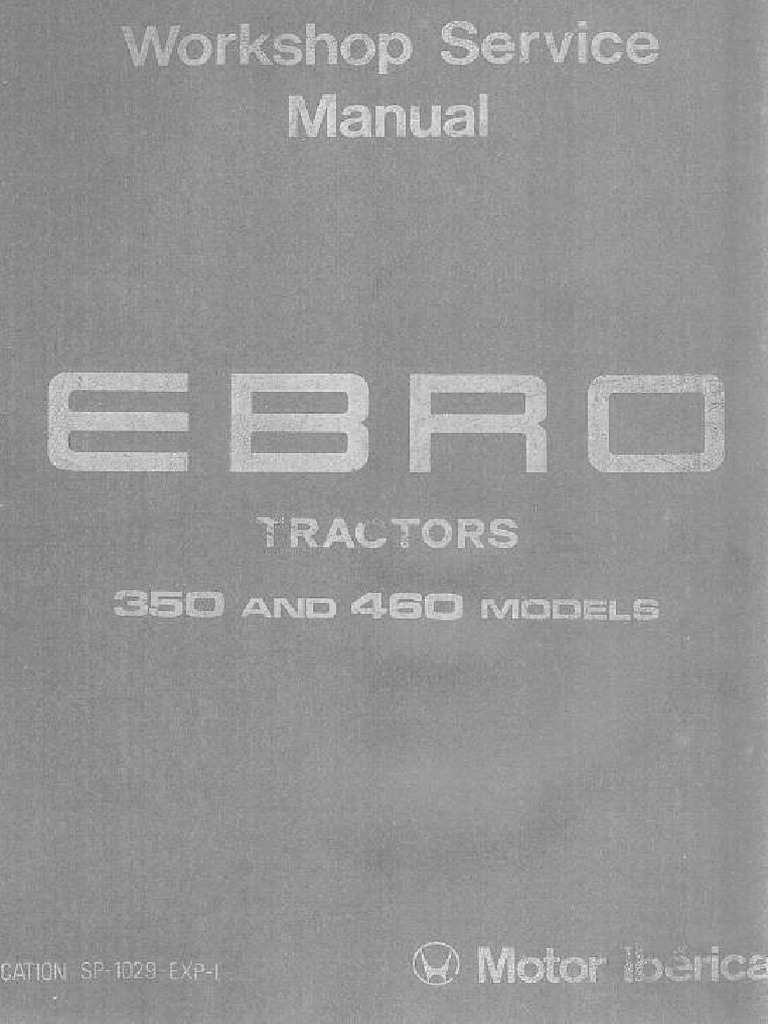 EBRO Tractor Service Manual 350 460 Series PDF