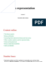 Data Representation: Lesson 1 Teacher: Mr.F.Chulu