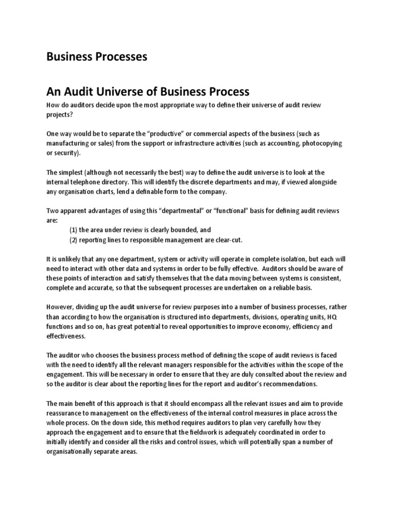 Chapter 2 - Business Processes | PDF | Audit | Business