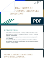 General Issues in Performing Life Cycle Inventory