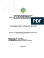 Determinación de Simulación en Pacientes Que Se Realizaron El Examen Médico Legal en El Periodo Enero - Abril 2018