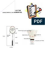 Activity: Label Each Parts of The Equipments in Badminton