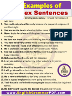 100 Examples of Complex Sentences in English PDF