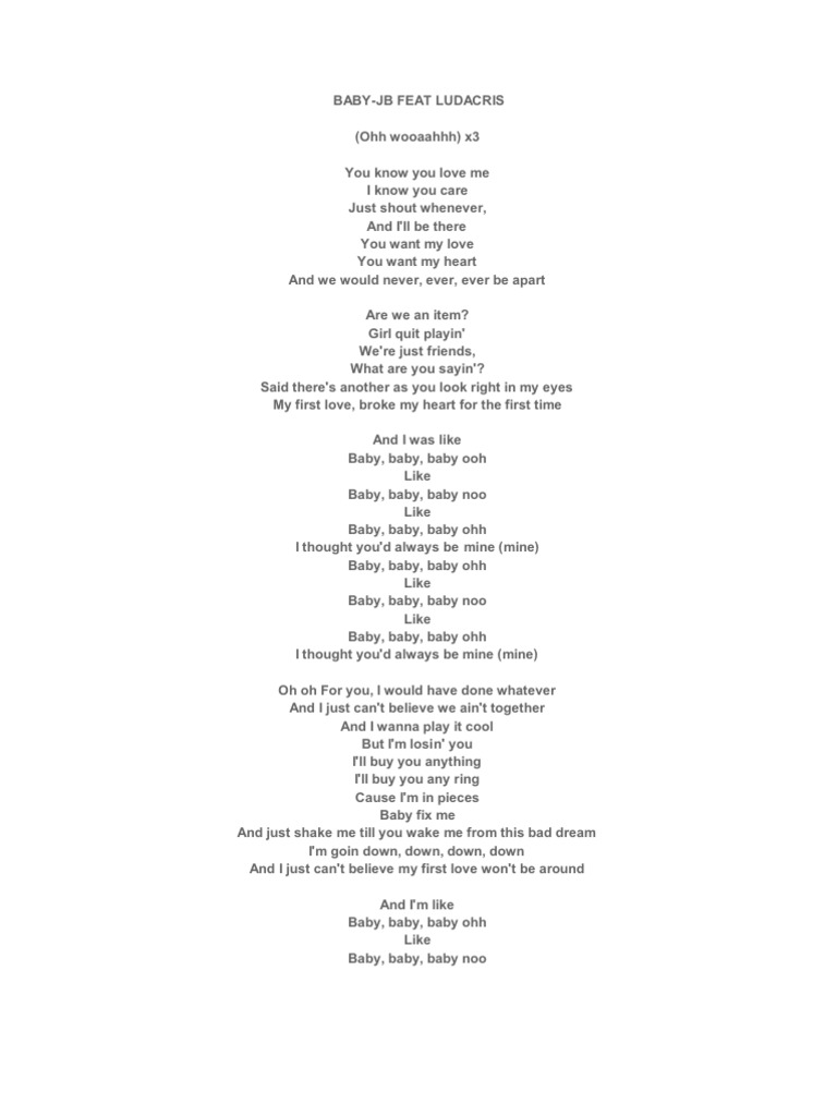 Justin Bieber Lyrics Pdf Leisure Entertainment General