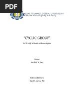 "Cyclic Group": Math A Module in Abstract Algebra