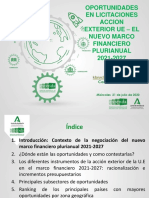 Oportunidades en Licitaciones Accion Exterior Ue Marco Plurianual Actualizado