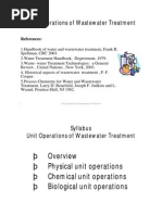 Unit Operations of Wastewater Treatment: References