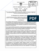 Decreto 1433 Del 29 de Julio de 2022