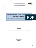 Estrutura Do Projeto e Da Dissertação MP