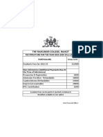 The Rajkumar College, Rajkot: FEE STRUCTURE FOR THE YEAR 2022-2023 (Pre-School) Particulars