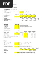 Assumptions - : Amazon Cashflow & Profit Forecast