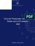 Guía Del Presupuesto General Del Estado para El Ciudadano 2022