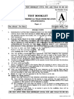 Test Booklet: Electronics & Telecoi/-Imunication Engineering