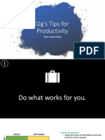 Og's Tips For Productivity