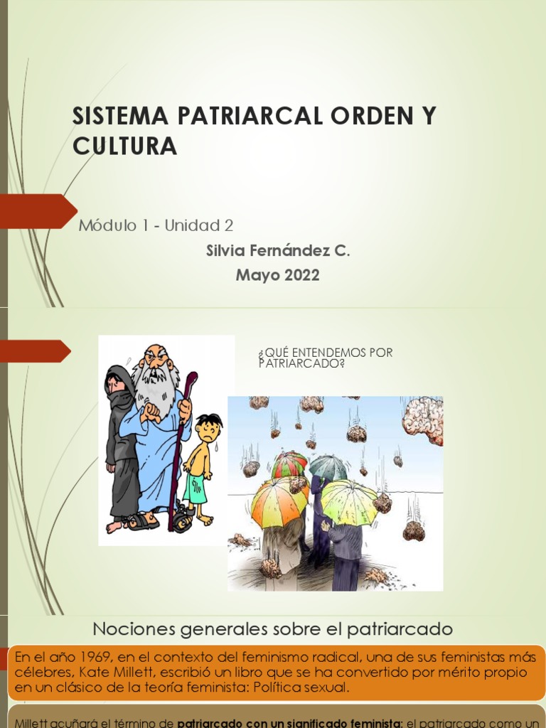 2 El Sistema Orden y Cultura Patriarcal Unidad 2 | PDF | Mujer ...