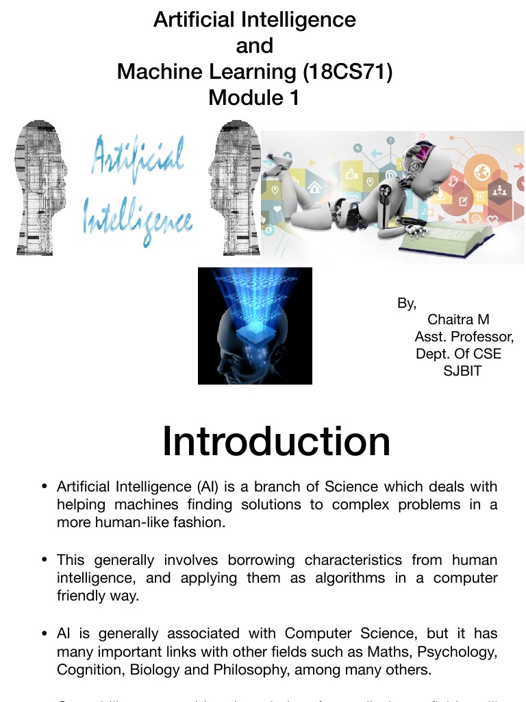 AI-ML Module 1-2022 | PDF | Artificial Intelligence | Intelligence (AI ...