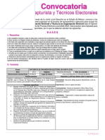 Convocatoria Capturistas y Tecnicos Electorales Junta Local 2022