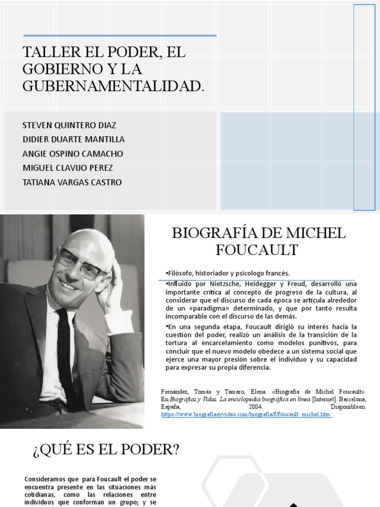 Poder y Gubernamentalidad según Foucault | PDF | Michel Foucault