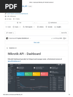 Mikrotik API - Dashboard