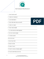 Past Continuous Mixed Exercise 2: May Be Freely Copied For Personal or Classroom Use