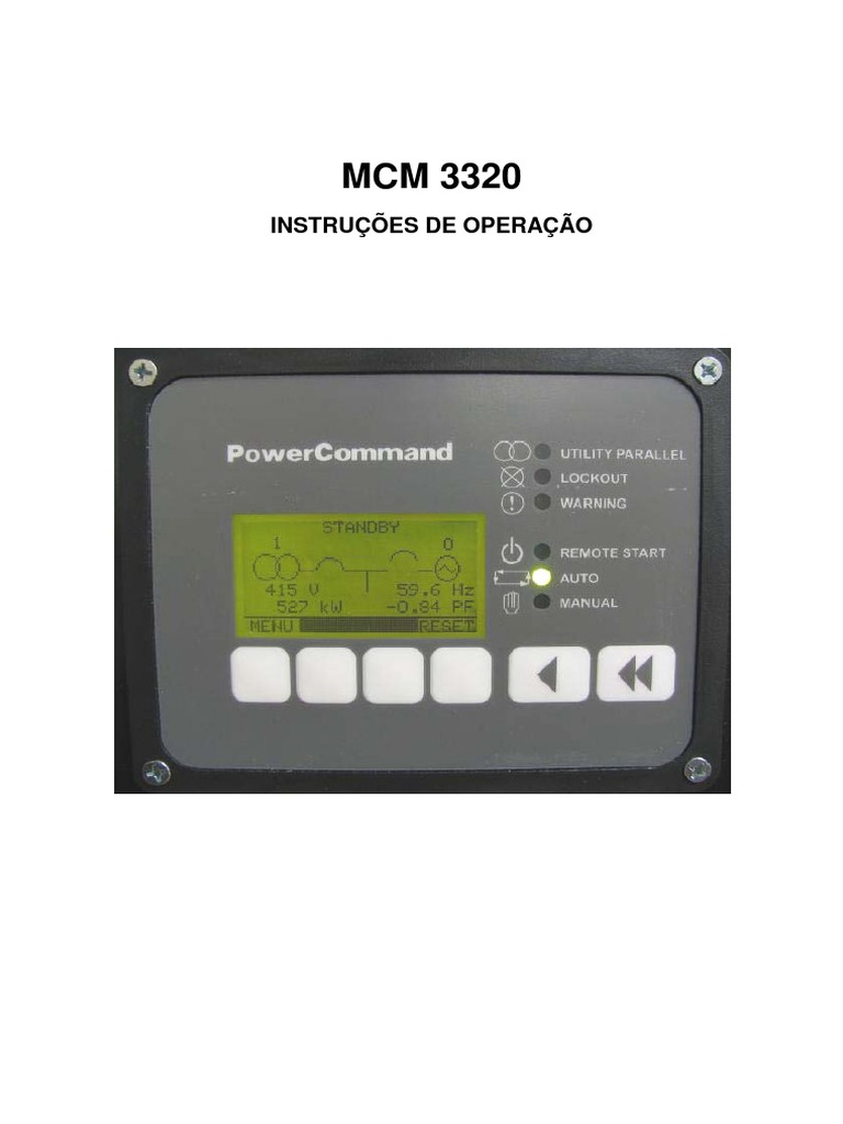 Instruções de operação do MCM 3320 | PDF | Potência (Física) | Eletricidade