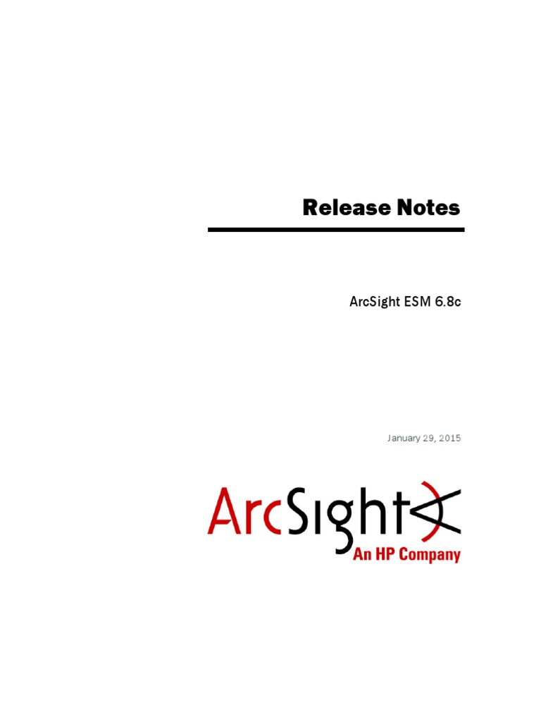 Release Notes: Arcsight Esm 6.8C | PDF | Command Line Interface | World ...
