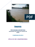 Monitoramento da qualidade da água do Rio Jequitinhonha na Bahia