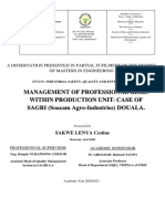 Management of Professional Risks Within Production Unit Case of SAGRI (Soacam Agro-Industries) DOUALA