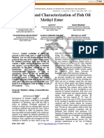 Production and Characterization of Fish Oil Methyl Ester: Abstract