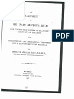Sir Issac Newtons Rule For Finding The Number of Imaginary Square Roots in An Equation DA Dalvi