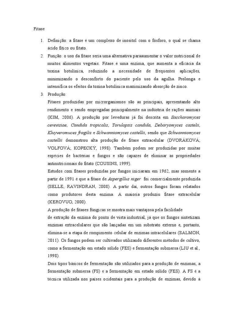 Fitase | PDF | Fungo | Enzima