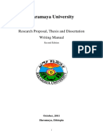 HU Research Proposal, Thesis and Dissertation Writting MANNUAL