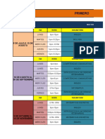 Horarios Medicina Veterinaria 2022-2