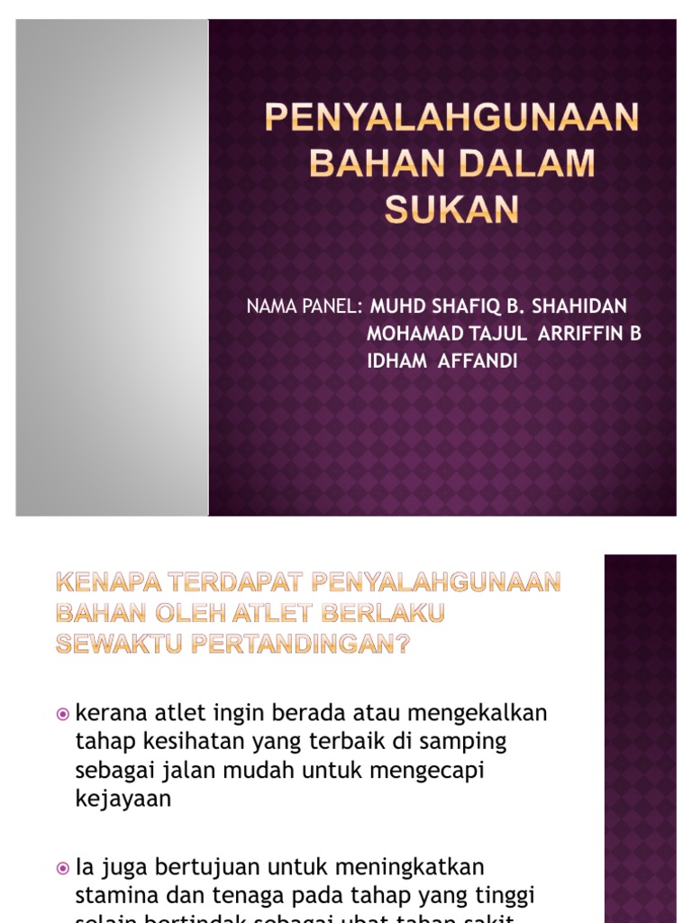 Penyalahgunaan Bahan Dalam Sukan Pdf