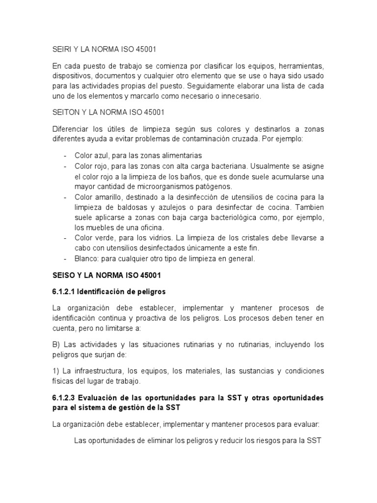 Implementación de ISO 45001 y 5S | PDF | Negocios | Informática