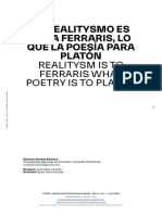 El Realitysmo Es para Ferraris, Lo Que La Poesía para Platón