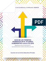 Guía de Los Trámites Normados en El Acuerdo Gubernativo 52-2015