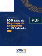 Informe 100 días de Régimen de Excepción en El Salvador 2022