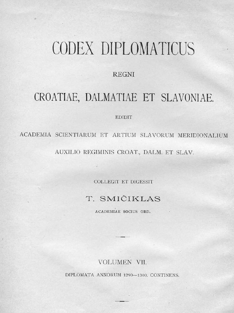 Codex Diplomaticus VII | PDF