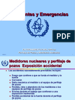 Accidentes y emergencias con medidores nucleares y equipos de perfilaje de pozos