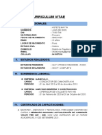 Curriculum Vitae Juan de Dios