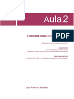 SOCIOLOGIA - Sociologia - Aula 2 -  A Sociologia como Ciência - CESAD - Ramalho, José Rodorval.