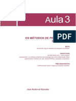 SOCIOLOGIA - Sociologia - Aula 3 - Os Métodos de Pesquisa - CESAD - Ramalho, José Rodorval.