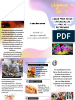 Folleto Tríptico Brochure para Curso o Evento Redes Sociales Pasteles Neón 