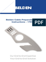 Belden Cable Preparation Tool Instructions - 1797B