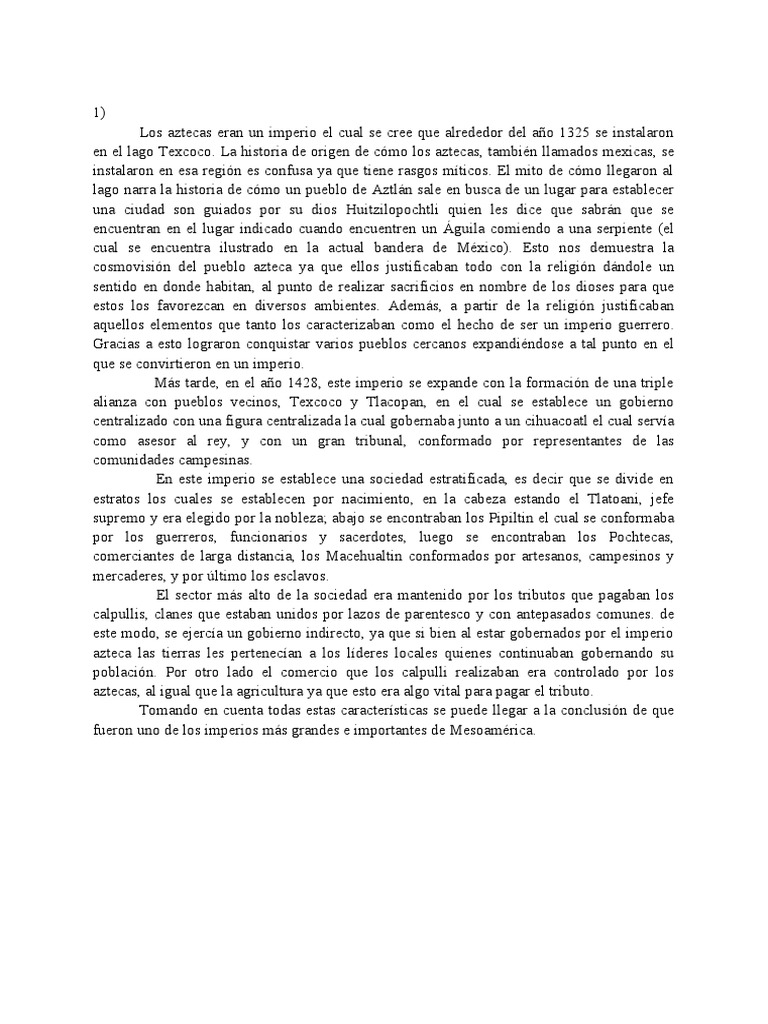 Los Aztecas Pdf Azteca