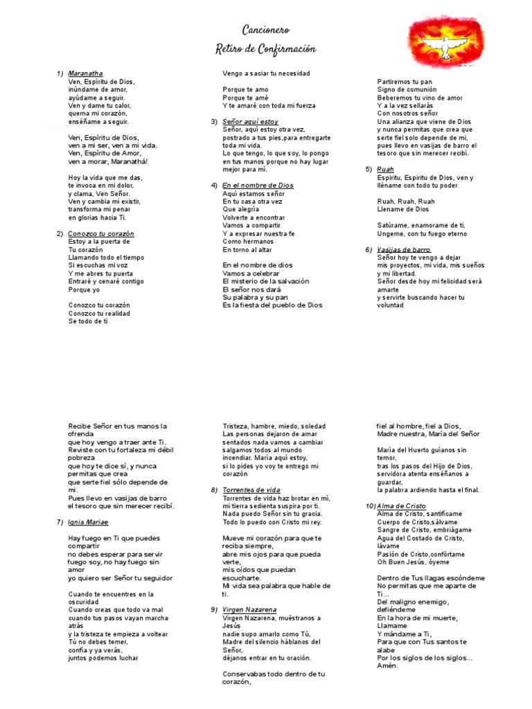 Letras de Canciones para Confirmación | PDF | Cristo (título) | Amor
